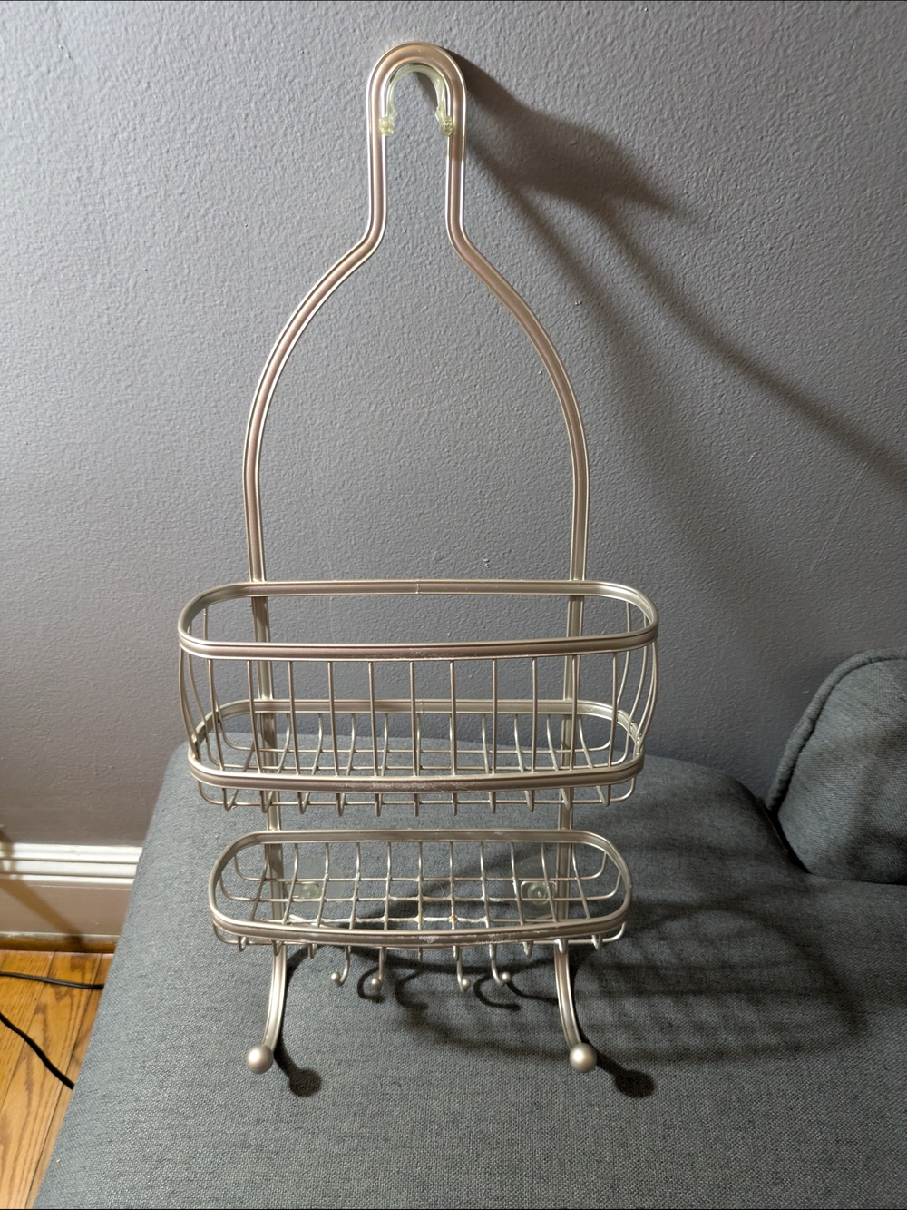 Metal Two-Tier Shower Caddy - Versatile Bath Organizer